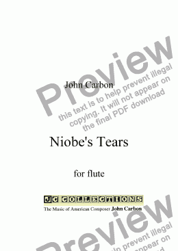 page one of Niobe's Tears