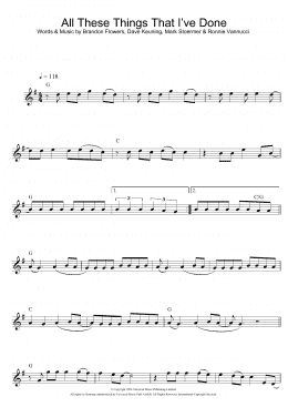 page one of All These Things That I've Done (Alto Sax Solo)