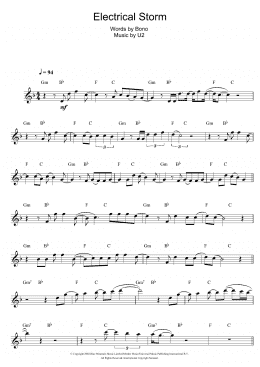 page one of Electrical Storm (Flute Solo)