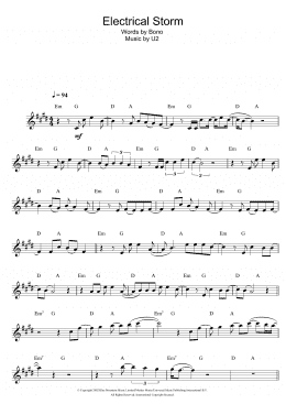 page one of Electrical Storm (Clarinet Solo)