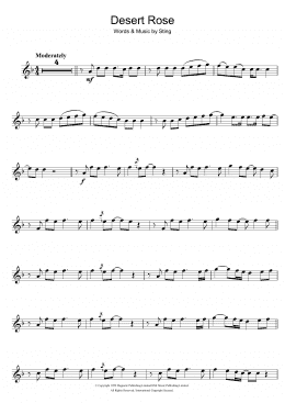 page one of Desert Rose (Clarinet Solo)