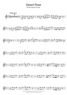 page one of Desert Rose (Flute Solo)