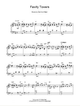 page one of Fawlty Towers (Piano Solo)