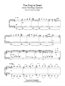 page one of The King Is Dead (Piano Solo)