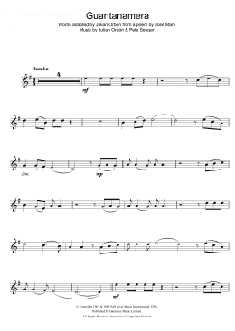 page one of Guantanamera (Trumpet Solo)
