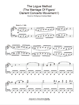 page one of The Logue Method (The Marriage Of Figaro / Clarient Concerto Movement I) (Piano Solo)