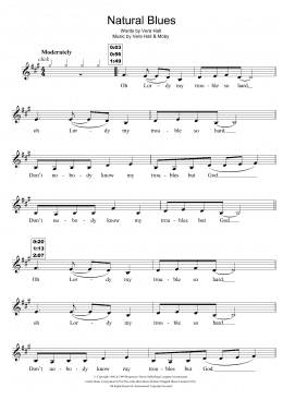 page one of Natural Blues (Clarinet Solo)