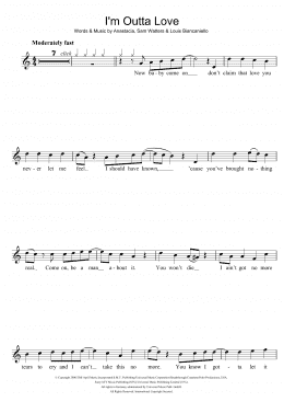 page one of I'm Outta Love (Flute Solo)