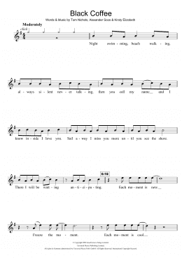 page one of Black Coffee (Flute Solo)
