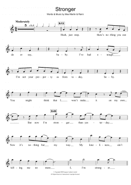 page one of Stronger (Flute Solo)