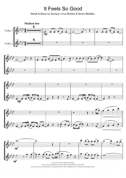 page one of It Feels So Good (Violin Duet)