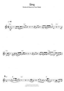 page one of Sing (Clarinet Solo)
