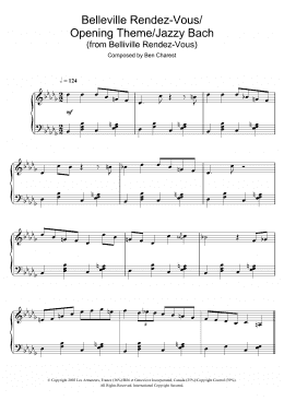 page one of Belleville Rendez-Vous (Belleville Rendez-Vous/Opening Theme/Jazzy Bach) (Piano Solo)