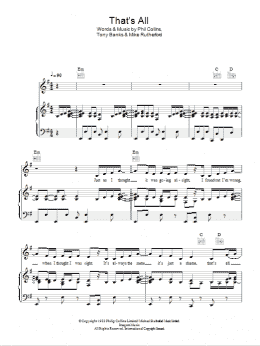 page one of That's All (Piano, Vocal & Guitar Chords)