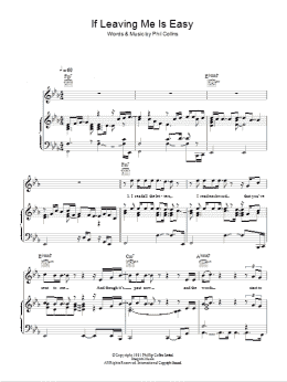 page one of If Leaving Me Is Easy (Piano, Vocal & Guitar Chords)