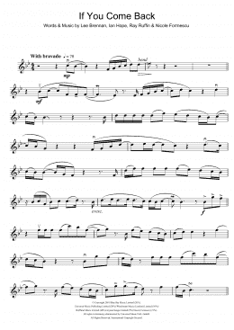 page one of If You Come Back (Violin Solo)