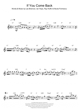 page one of If You Come Back (Flute Solo)