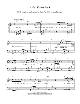 page one of If You Come Back (Easy Piano)