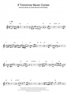page one of If Tomorrow Never Comes (Clarinet Solo)