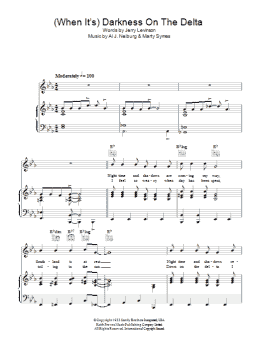 page one of (When It's) Darkness On The Delta (Piano, Vocal & Guitar Chords)