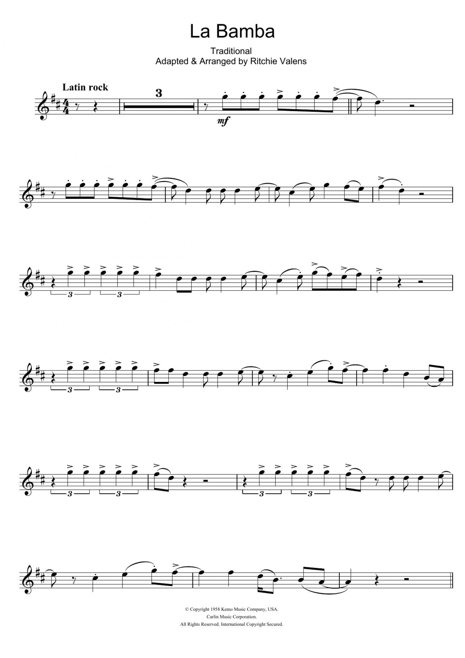 La Bamba (Clarinet Solo)