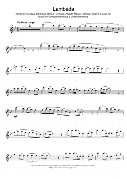 page one of Lambada (Flute Solo)