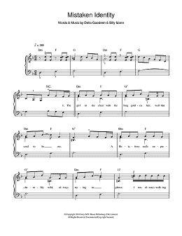page one of Mistaken Identity (Easy Piano)