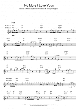 page one of No More I Love Yous (Alto Sax Solo)