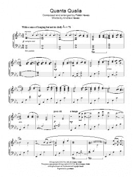 page one of Quanta Qualia (Piano Solo)