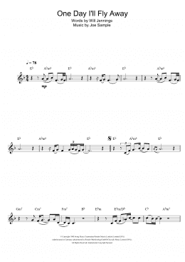 page one of One Day I'll Fly Away (Clarinet Solo)