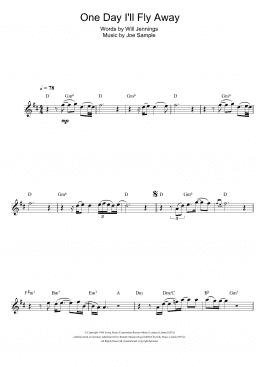 page one of One Day I'll Fly Away (Flute Solo)