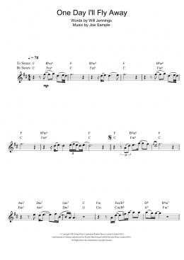 page one of One Day I'll Fly Away (Alto Sax Solo)