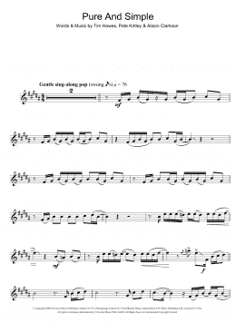 page one of Pure And Simple (Alto Sax Solo)