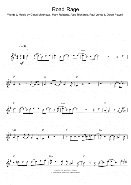 page one of Road Rage (Clarinet Solo)