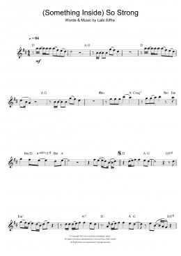 page one of (Something Inside) So Strong (Flute Solo)