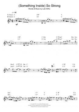 page one of (Something Inside) So Strong (Alto Sax Solo)