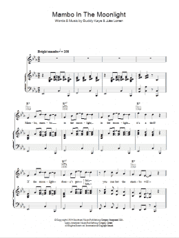 page one of Mambo In The Moonlight (Piano, Vocal & Guitar Chords)