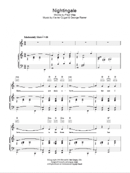 page one of Nightingale (Piano, Vocal & Guitar Chords)