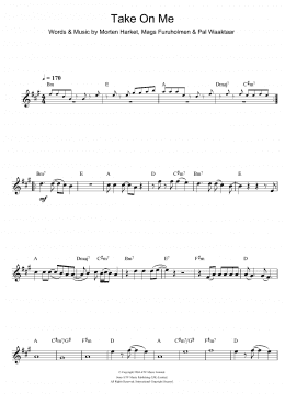 page one of Take On Me (Flute Solo)