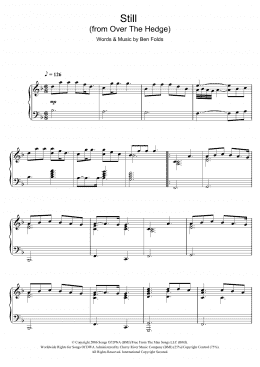 page one of Still (from 'Over The Hedge') (Piano Solo)