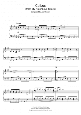 page one of My Neighbour Totoro (Catbus) (Piano Solo)