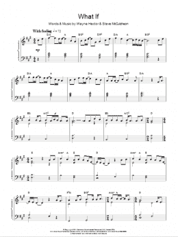 page one of What If (Piano Solo)