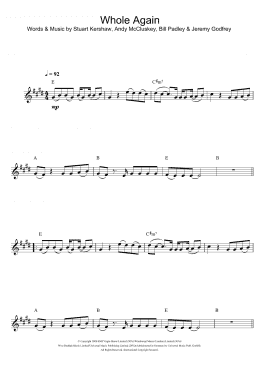 page one of Whole Again (Flute Solo)