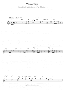page one of Yesterday (Flute Solo)