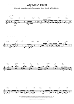 page one of Cry Me A River (Clarinet Solo)