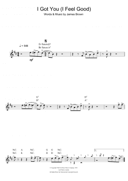 page one of I Got You (I Feel Good) (Alto Sax Solo)