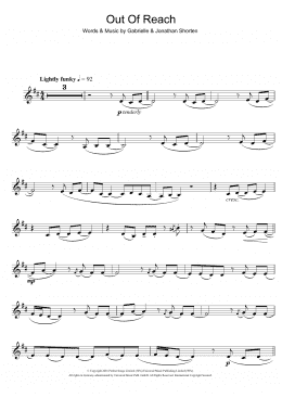 page one of Out Of Reach (Clarinet Solo)