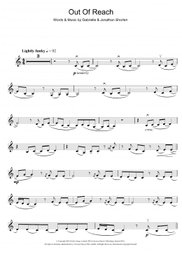 page one of Out Of Reach (Violin Solo)