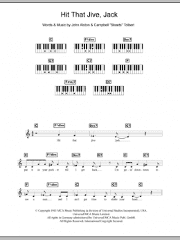 page one of Hit That Jive Jack (Piano Chords/Lyrics)