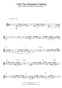 page one of I Get The Sweetest Feeling (Clarinet Solo)